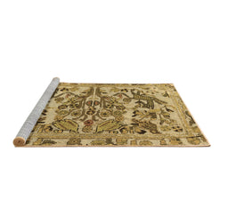 Sideview of Machine Washable Animal Brown Traditional Rug, wshtr3845brn