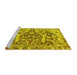 Sideview of Machine Washable Animal Yellow Traditional Rug, wshtr3845yw