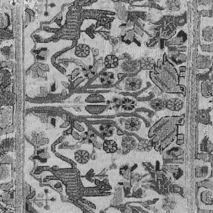 Serging Thickness of Machine Washable Animal Gray Traditional Rug, wshtr3845gry