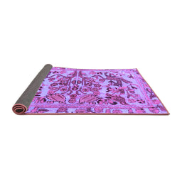 Sideview of Animal Purple Traditional Rug, tr3845pur
