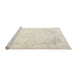 Sideview of Machine Washable Traditional Gold Rug, wshtr3846