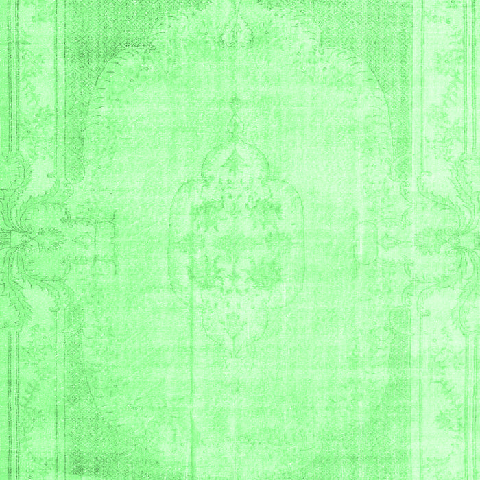 Machine Washable Persian Emerald Green Traditional Area Rugs, wshtr3846emgrn