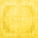 Square Machine Washable Persian Yellow Traditional Rug, wshtr3846yw