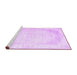 Sideview of Machine Washable Persian Purple Traditional Area Rugs, wshtr3846pur