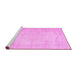 Sideview of Machine Washable Persian Pink Traditional Rug, wshtr3847pnk