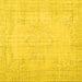 Square Machine Washable Persian Yellow Traditional Rug, wshtr3847yw