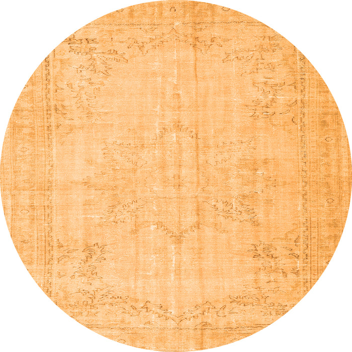 Square Persian Orange Traditional Rug, tr3847org