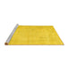 Sideview of Machine Washable Persian Yellow Traditional Rug, wshtr3847yw