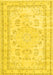 Machine Washable Persian Yellow Traditional Rug, wshtr3848yw