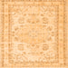 Serging Thickness of Persian Orange Traditional Rug, tr3848org