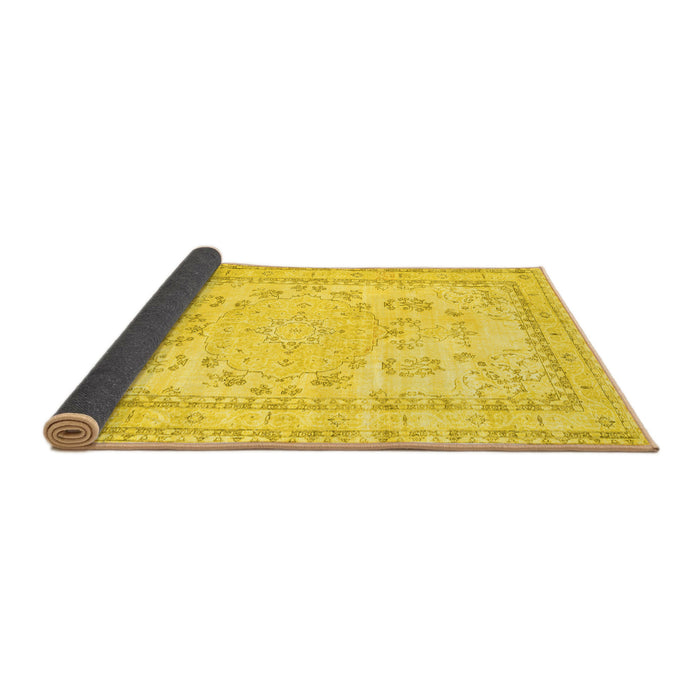 Sideview of Persian Yellow Traditional Rug, tr3848yw