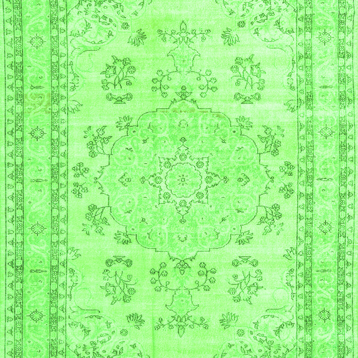 Serging Thickness of Machine Washable Persian Green Traditional Area Rugs, wshtr3848grn