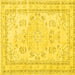 Square Persian Yellow Traditional Rug, tr3848yw