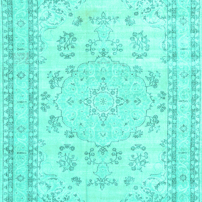 Machine Washable Persian Turquoise Traditional Area Rugs, wshtr3848turq