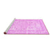 Sideview of Machine Washable Persian Pink Traditional Rug, wshtr3848pnk