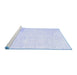 Sideview of Machine Washable Persian Blue Traditional Rug, wshtr3849blu