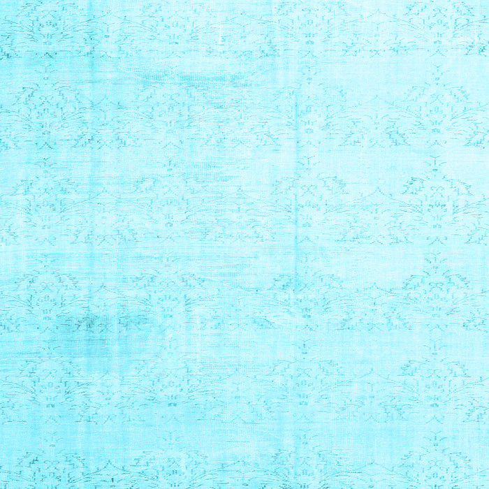 Square Machine Washable Persian Light Blue Traditional Rug, wshtr3849lblu