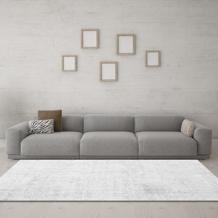 Machine Washable Persian Gray Traditional Rug in a Living Room,, wshtr3849gry