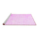 Sideview of Machine Washable Persian Pink Traditional Rug, wshtr3849pnk