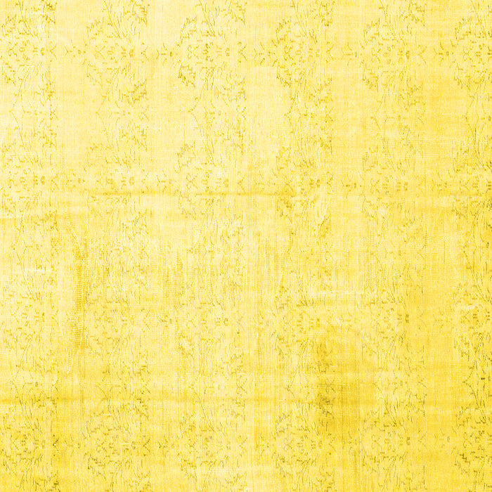 Square Persian Yellow Traditional Rug, tr3849yw