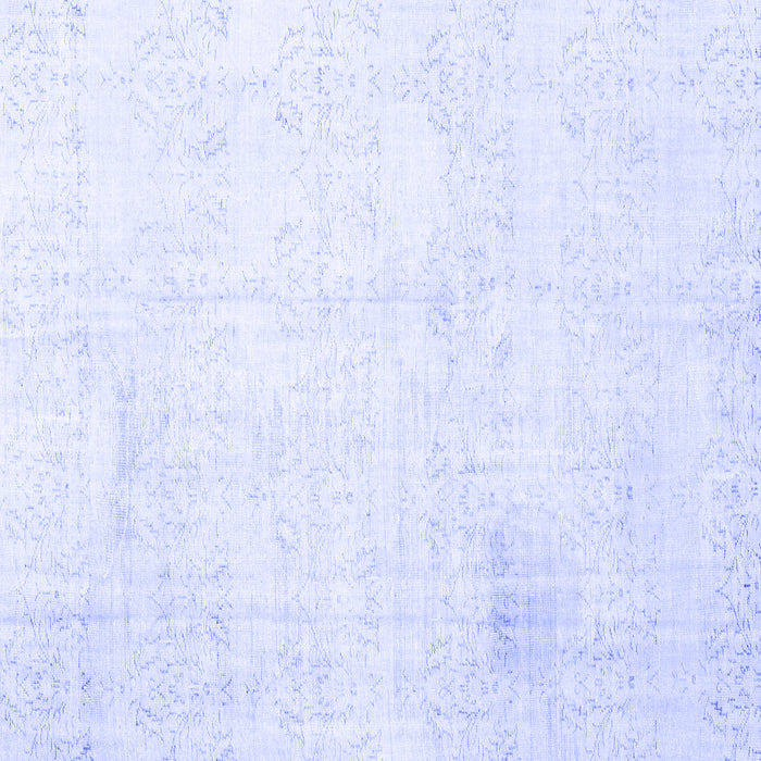 Square Machine Washable Persian Blue Traditional Rug, wshtr3849blu