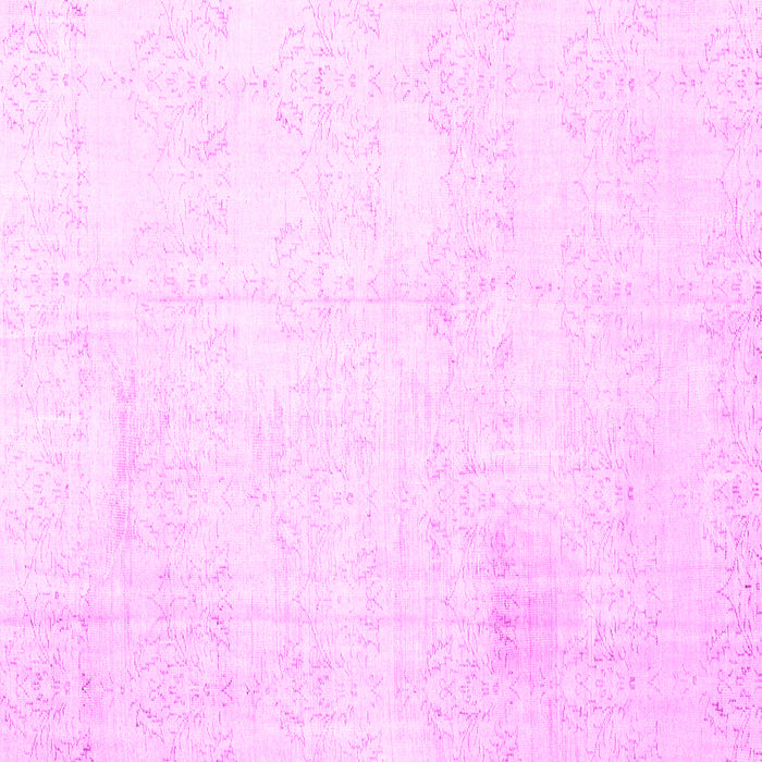 Square Machine Washable Persian Pink Traditional Rug, wshtr3849pnk