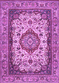 Medallion Purple Traditional Rug, tr384pur