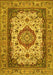 Medallion Yellow Traditional Rug, tr384yw