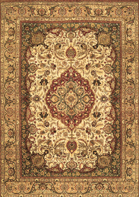 Medallion Brown Traditional Rug, tr384brn