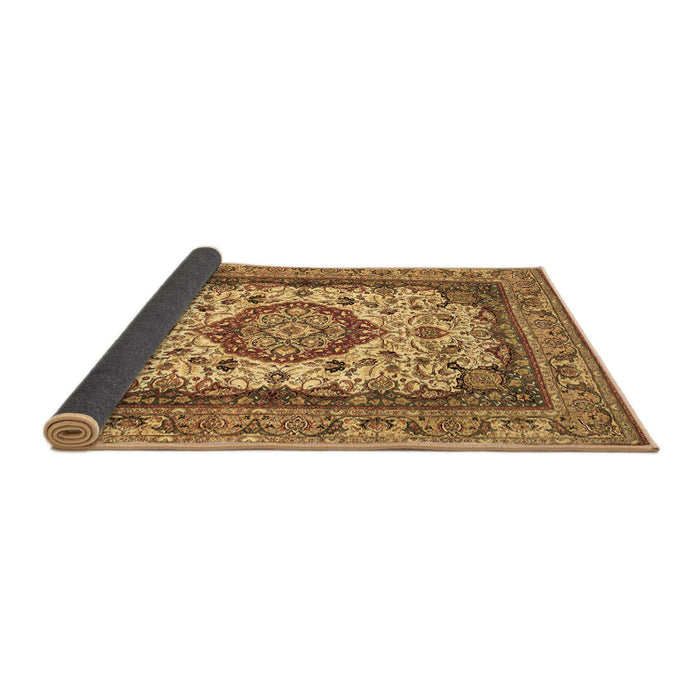 Sideview of Medallion Brown Traditional Rug, tr384brn