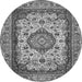 Square Medallion Gray Traditional Rug, tr384gry