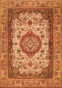 Medallion Orange Traditional Rug, tr384org