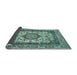 Sideview of Medallion Light Blue Traditional Rug, tr384lblu