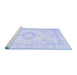 Sideview of Machine Washable Persian Blue Traditional Rug, wshtr3850blu