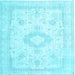 Square Persian Light Blue Traditional Rug, tr3850lblu