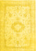 Machine Washable Persian Yellow Traditional Rug, wshtr3850yw