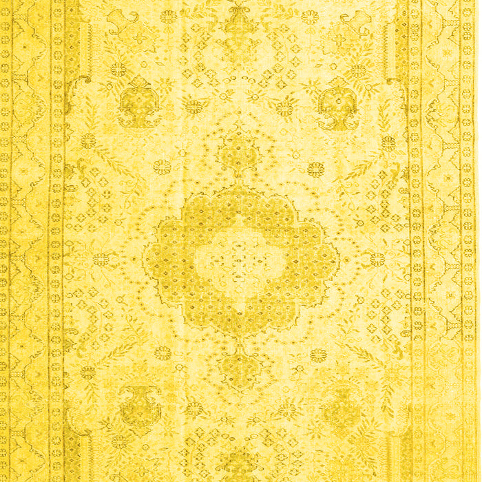 Machine Washable Persian Yellow Traditional Rug, wshtr3850yw