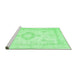 Sideview of Machine Washable Persian Emerald Green Traditional Area Rugs, wshtr3850emgrn