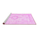 Sideview of Machine Washable Persian Pink Traditional Rug, wshtr3850pnk