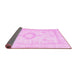 Sideview of Persian Pink Traditional Rug, tr3850pnk