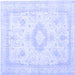 Square Persian Blue Traditional Rug, tr3850blu