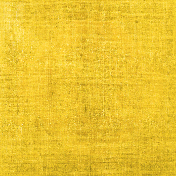 Square Persian Yellow Traditional Rug, tr3851yw