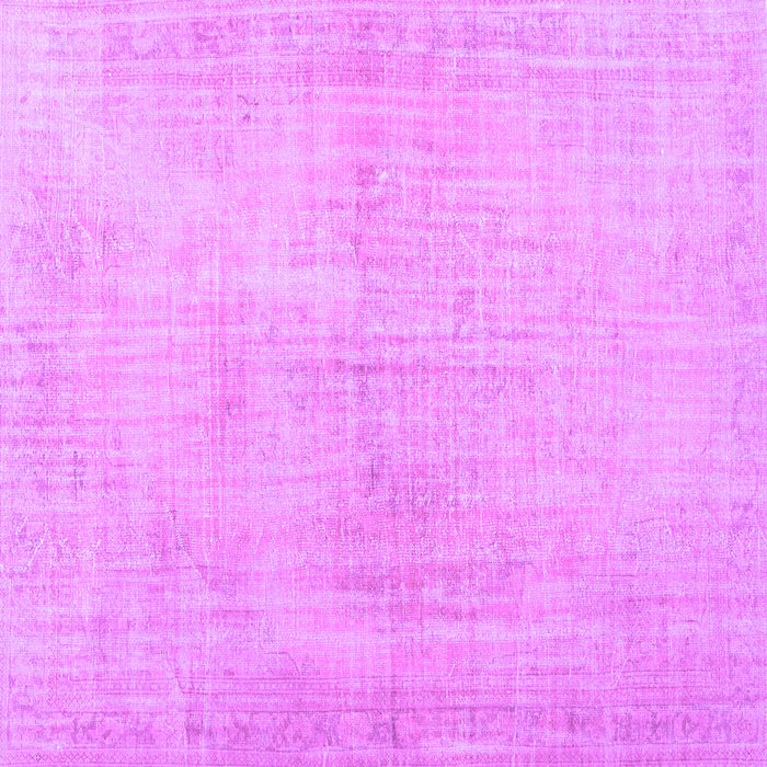 Square Machine Washable Persian Purple Traditional Area Rugs, wshtr3851pur