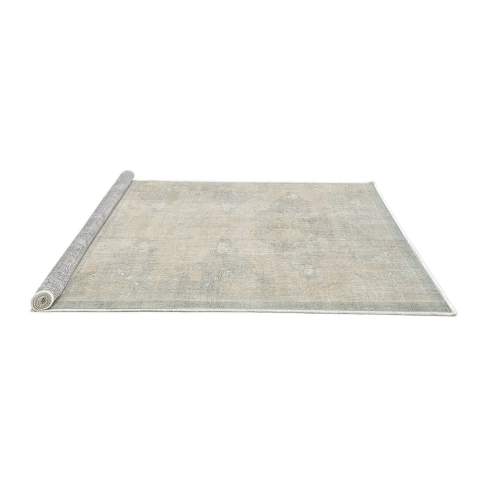 Sideview of Machine Washable Traditional Pale Silver Gray Rug, wshtr3852