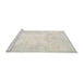 Sideview of Machine Washable Traditional Pale Silver Gray Rug, wshtr3852