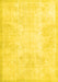 Machine Washable Persian Yellow Traditional Rug, wshtr3852yw