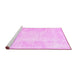 Sideview of Machine Washable Persian Pink Traditional Rug, wshtr3852pnk