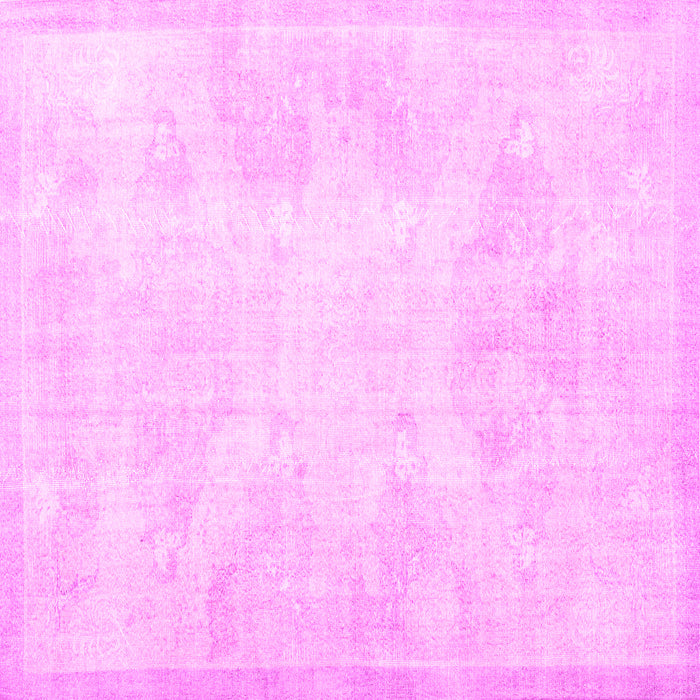 Square Persian Pink Traditional Rug, tr3852pnk