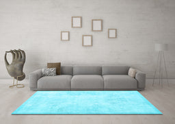 Machine Washable Persian Light Blue Traditional Rug in a Living Room, wshtr3852lblu