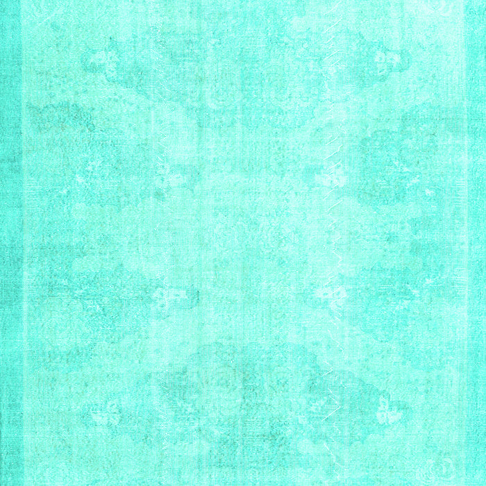 Machine Washable Persian Turquoise Traditional Area Rugs, wshtr3852turq